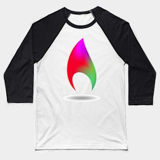 Letter A rainbow style Baseball T-Shirt